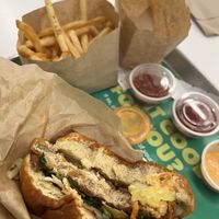 Deluxe crispy chicken with creamy buffalo sauce   at Hart House - Sepulveda in Los Angeles