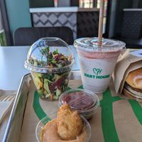Nuggets and kale salad at Hart House - Sepulveda in Los Angeles