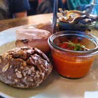 Paprika spread and bread at Heaven's Kitchen in Stuttgart