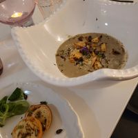 Mushroom soup GF at Pink Lettuce in Chester