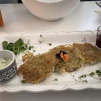 Potato pancakes   at Pink Lettuce in Chester