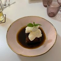 Sticky toffee pudding at Pink Lettuce in Chester
