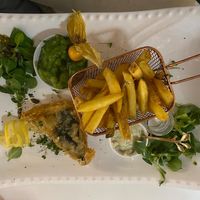 Fish and chips  at Pink Lettuce in Chester