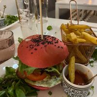 Pink lettuce burger at Pink Lettuce in Chester