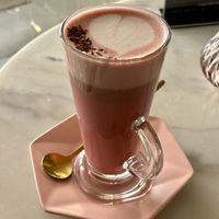 Pink latte   at Pink Lettuce in Chester