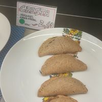 Salty vegan pieces at Horno Santa Madrona in Barcelona