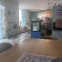 I like the decorations (seating available on back patio too)  at PerlaAzul in Cordoba