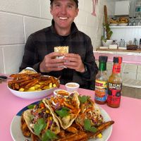 Cauli tacos and vegan burrito  at Bebita in Jindabyne