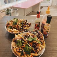 Vegan taco plate   at Bebita in Jindabyne