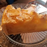 Slice of apple cake at Liberica Cafe in Prague