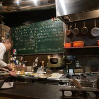The owner in the kitchen (lovely guy!) at Cafe Banmari in Mishima