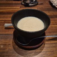Soy milk ginger jelly dessert at Cafe Banmari in Mishima