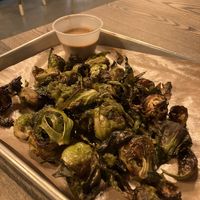 Roasted Brussels sprouts (beer cheese on the side for my omni husband.)  at Equilibrium Brewery in Middletown