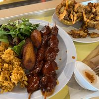 Pinchos sampler plate and mofongo cups at Casa Borinqueña in San Francisco