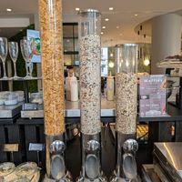 Cereal station at KOOS Bowls & Bar in Munich