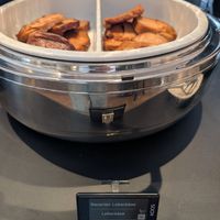 Bavarian meatloaf ("Leberkäse") at KOOS Bowls & Bar in Munich