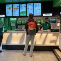 Interior and amazing vegan menu  at Oowee Vegan in Brighton