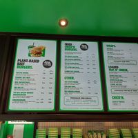 menu at Oowee Vegan in Brighton