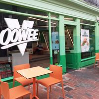 outside - vibrant street in Brighton near lanes at Oowee Vegan in Brighton