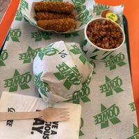  Burger, Mac and cheese, tenders  at Oowee Vegan in Brighton