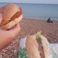 Terrible photo but fantastic Oowee food on the beach! at Oowee Vegan in Brighton