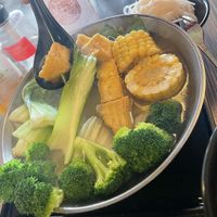 Vegetable hot pot vegan broth  at Ragin Pot in Port Hueneme