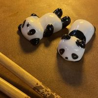 Cute chopstick holders   at Izakaya Ate in Noosa Heads