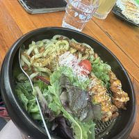 Pesto udon noodle bowl   at Shisomen in Berlin