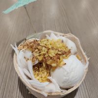 Vegan Coconut Icecream with Coconut water, 3 balls and 3 toppings at Veganissimo - Maybe closed in Koh Samui