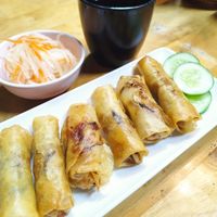Deep Fried spring rolls at Quan Chay Buffet Lac Tam Vegan in Hue