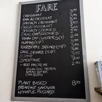 Menu at Ezra's Pound in Toronto