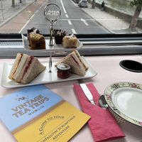Vegan tea platter for one + scone that came later    at Vintage Tea Trips in Dublin