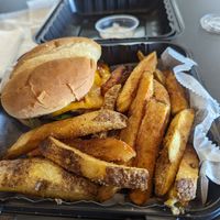 Blvd BBQ burger at Planet Health Compton in Compton