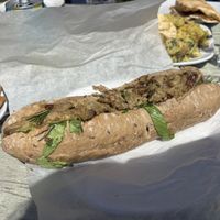 Chicken and stuffing baguette   at Sprout in Weston-super-mare