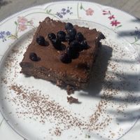 Vegan Brownie  at Krok Monsieur All day Bistrot in Tinos