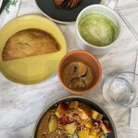 Babka, leek pie and Build Up porridge  at Holy Llama - Sintagma in Athens