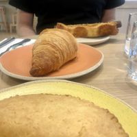 Pie, croissant, puff dog.  at Holy Llama - Sintagma in Athens