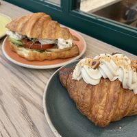Croissant sandwich was also good. So was the mushroom pie (not pictured) for a savory option.   at Holy Llama - Sintagma in Athens