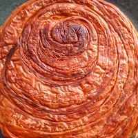 Pistachio 'wonder wheel' close up - look at those layers!! at Holy Llama - Sintagma in Athens