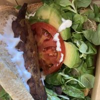 Inside of a BLT - this was the best sandwich! Great flavour 😋  at Holy Llama - Sintagma in Athens