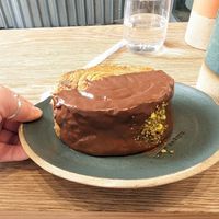 Pistachio wonder wheel - it's full of pistachio cream at Holy Llama - Sintagma in Athens