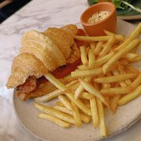 Steak croissant tempeh meal at Holy Llama - Sintagma in Athens