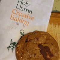 Choc chip cookie - delicious!!! at Holy Llama - Sintagma in Athens