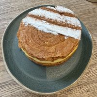 Pastry with a custard like filling   at Holy Llama - Sintagma in Athens
