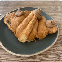 Croissant of the month - the crookie. Croisant with cookie dough   at Holy Llama - Sintagma in Athens