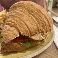 Steak sandwich croissant   at Holy Llama - Sintagma in Athens