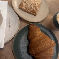 Vegan croissant and mushroom pie  at Holy Llama - Sintagma in Athens