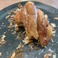 This is what is left of my absolutely delicious almond croissant  at Holy Llama - Sintagma in Athens