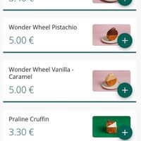 Excerpt of the pastry menu at Holy Llama - Sintagma in Athens