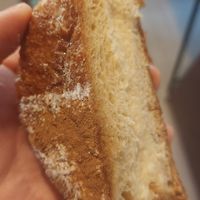 A half Bougatsa (with a pudding-ish filling) at Holy Llama - Sintagma in Athens